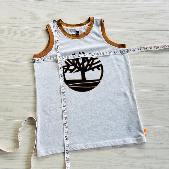 Timberland Boy's Size 8 Gray Sleeveless Logo Tank - Picture 5 of 6